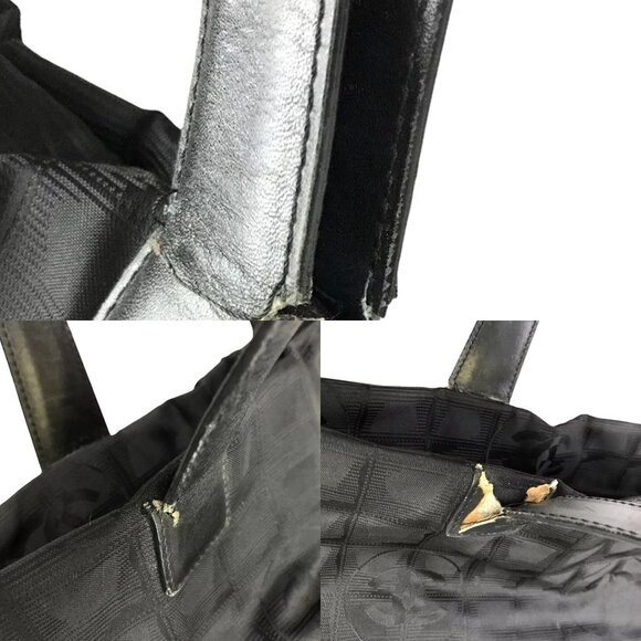 471175AJ (V2) Chanel Tote Bag Travel Line Black Nylon - Picture 9 of 13